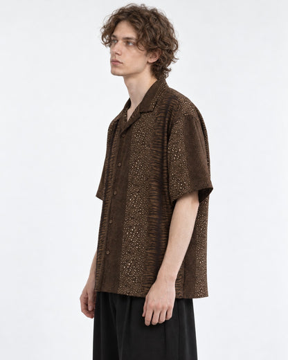 Leopard Cuban Collar Shirt