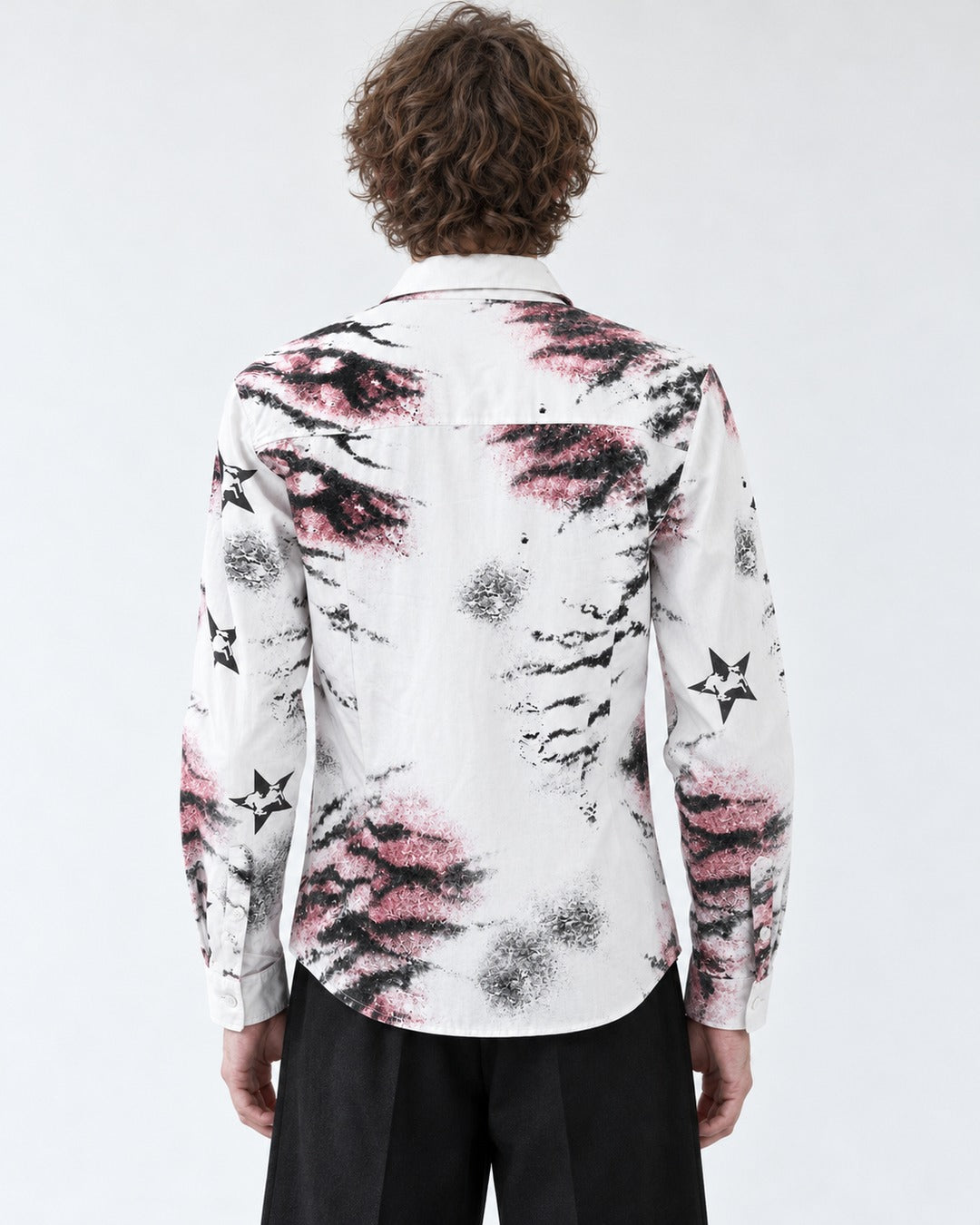 Zebra Star Print Long-Sleeve Shirt