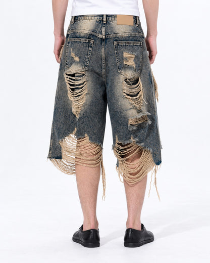 High Street Distressed Denim Shorts