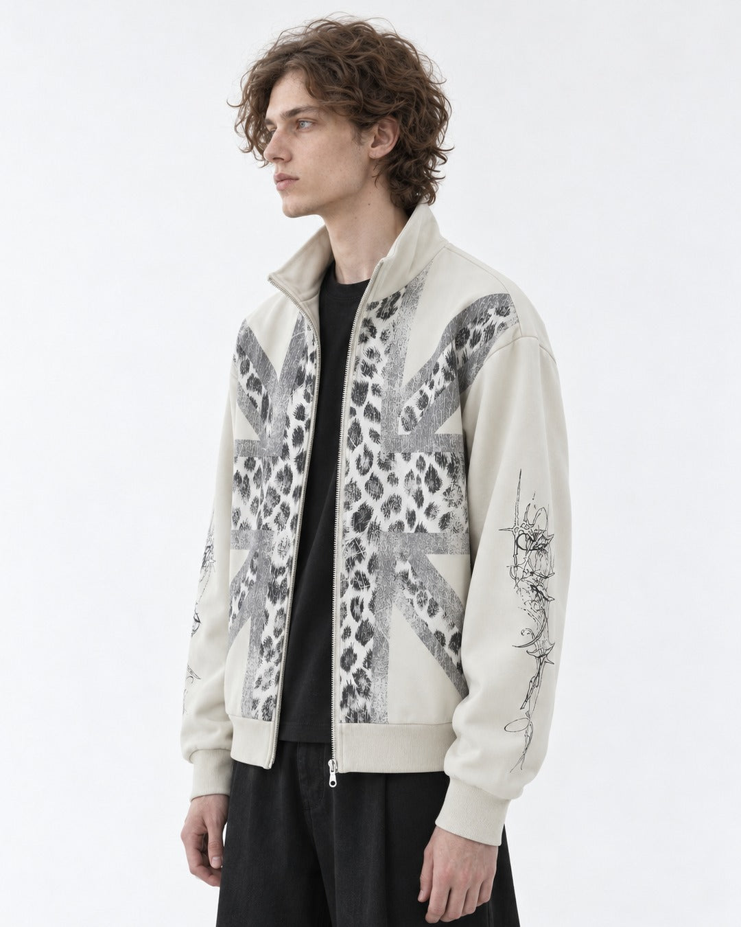 Leopard Union Jack Track Jacket