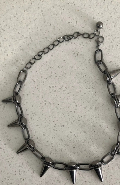 Spike Chain Choker Necklace