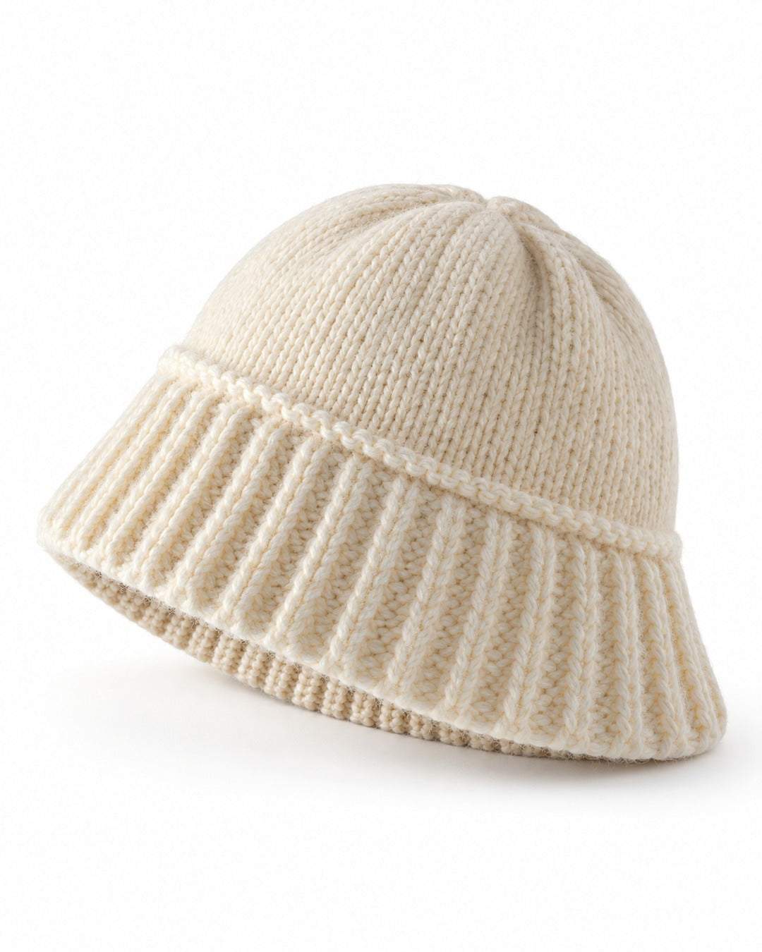 Ribbed Knit Fisherman Bucket Hat