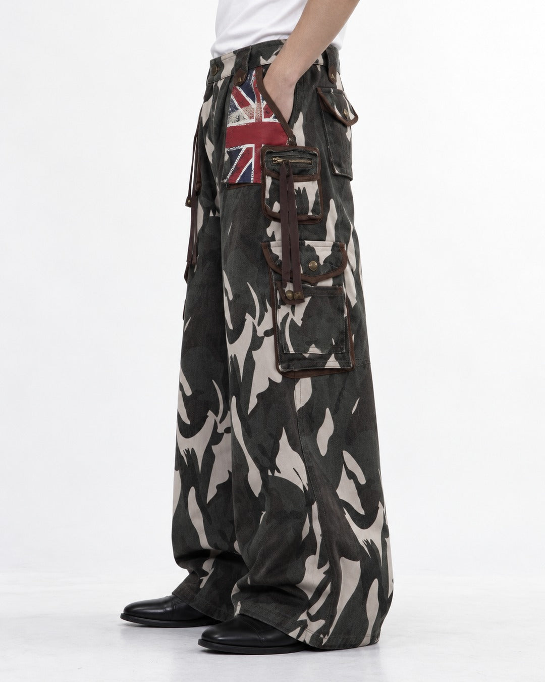 Retro Camouflage Denim Pants