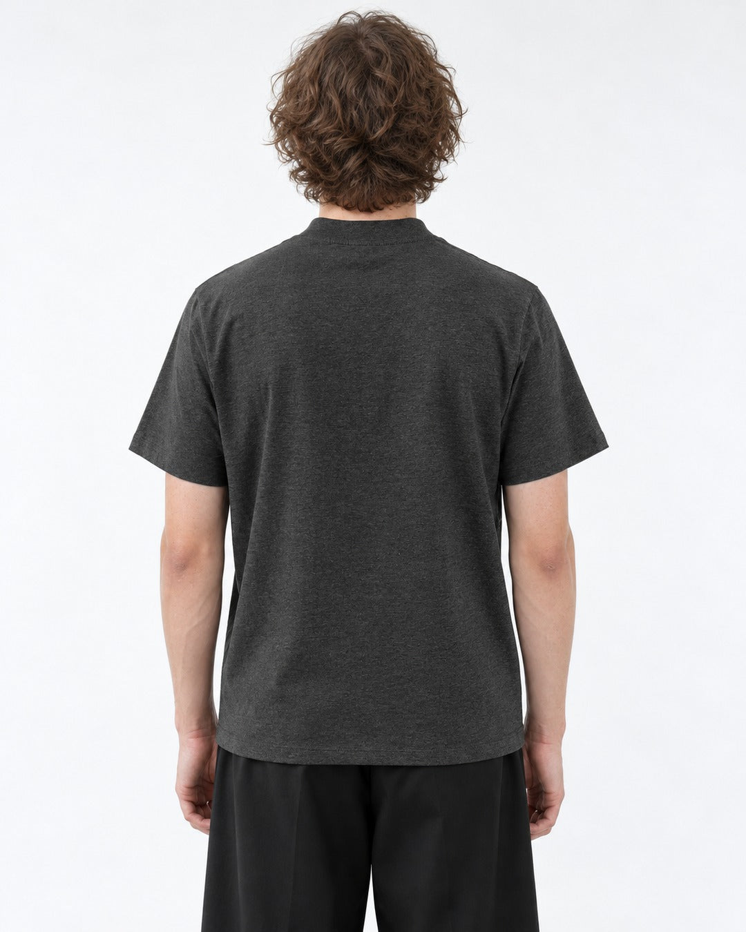 Shoulder Rivet Panel Short Sleeve T-Shirt