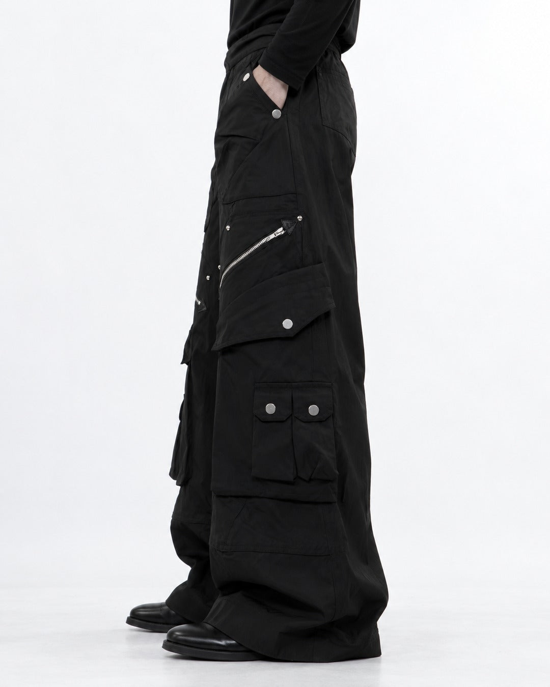 Zip Pocket Wide Cargo Pants