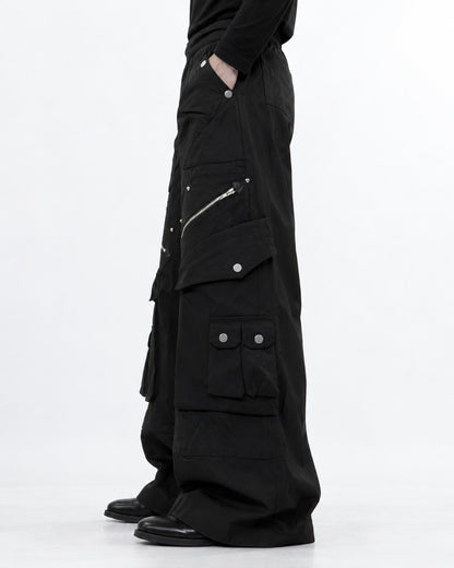Zip Pocket Wide Cargo Pants