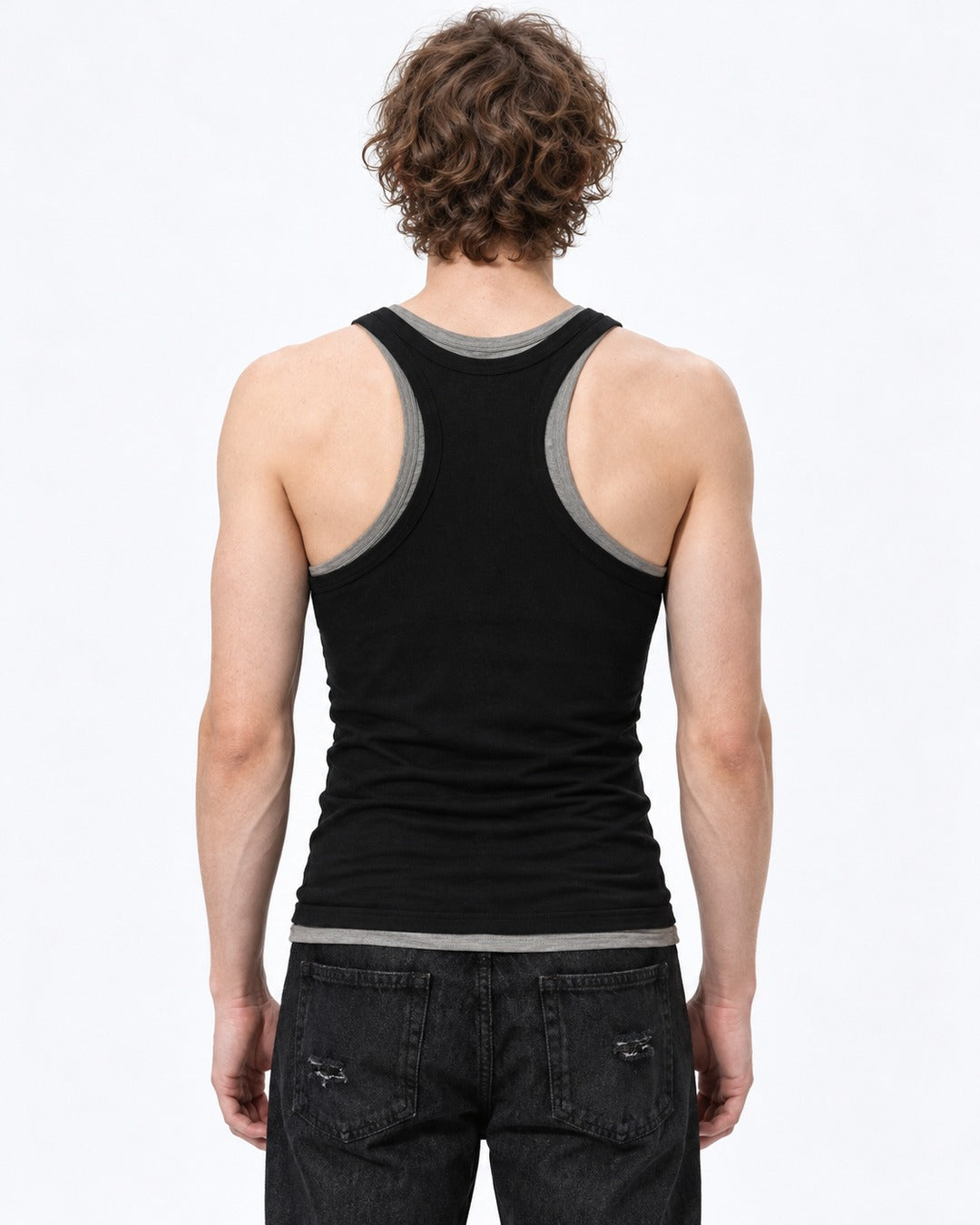 Sequin Face Graphic Layered Tank
