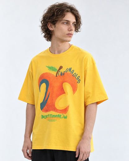 Abstract Apple Print Oversized T-Shirt