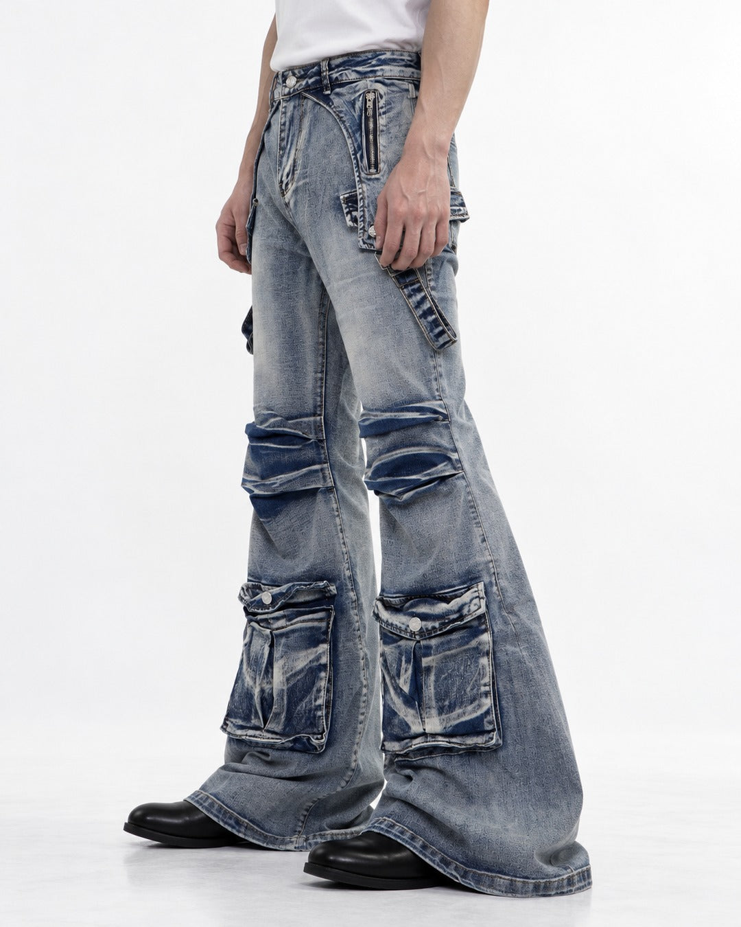 Punk Flared Denim Pants