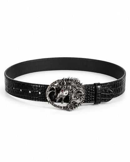 Horse Head Buckle Belt