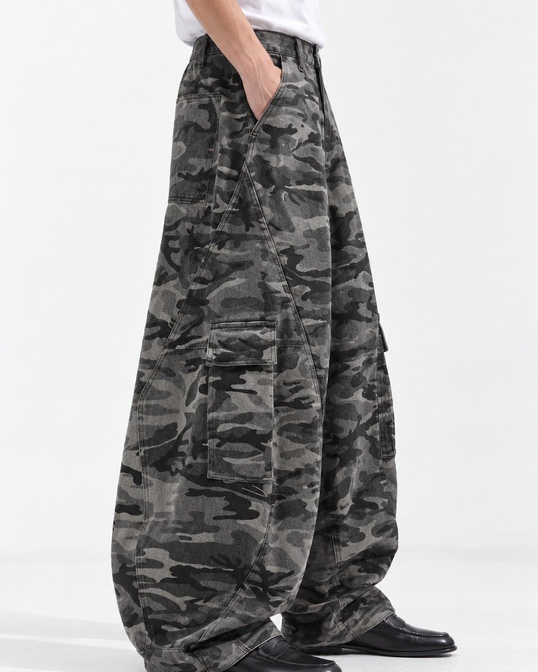 Camouflage Balloon Cargo Pants