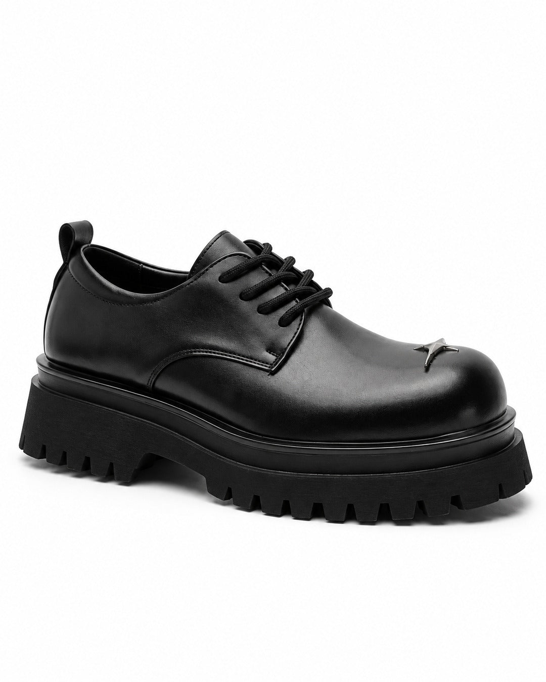 Chunky-Sole Derby Shoes with Star Plate