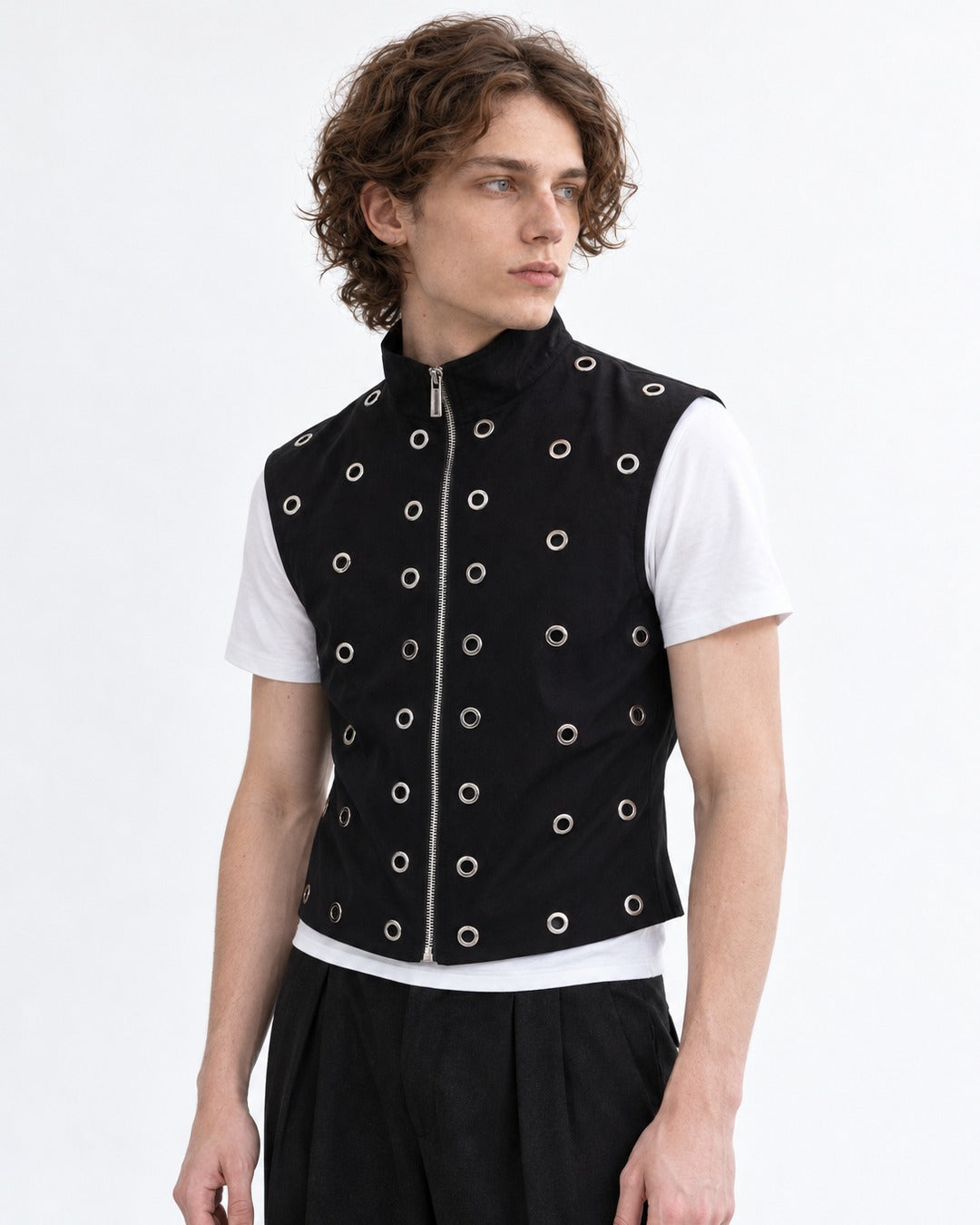 Black Metal Slim Vest