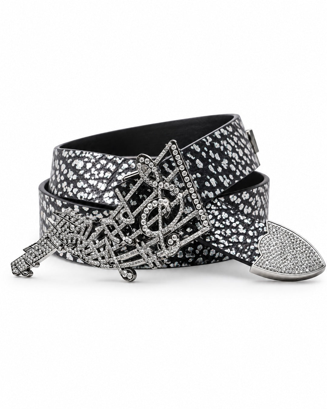Crystal Treble Clef Buckle Belt