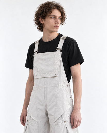 Wide-Leg Cargo Bib Pants