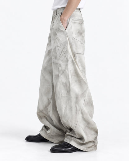 Mud Wash Twisted Seam Wide Jeans