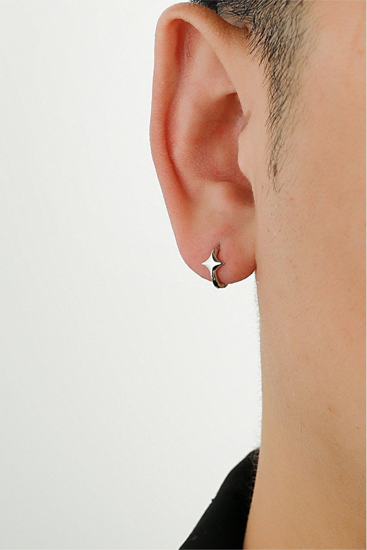 Star Huggie Hoop Earrings