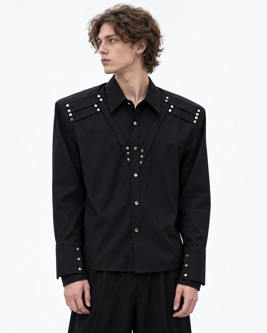 Structured Shoulder Rivet Shirt
