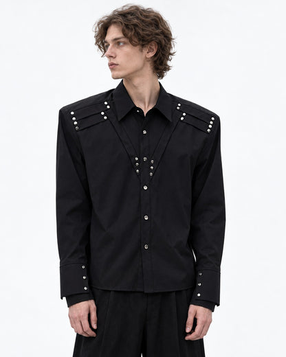 Structured Shoulder Rivet Shirt