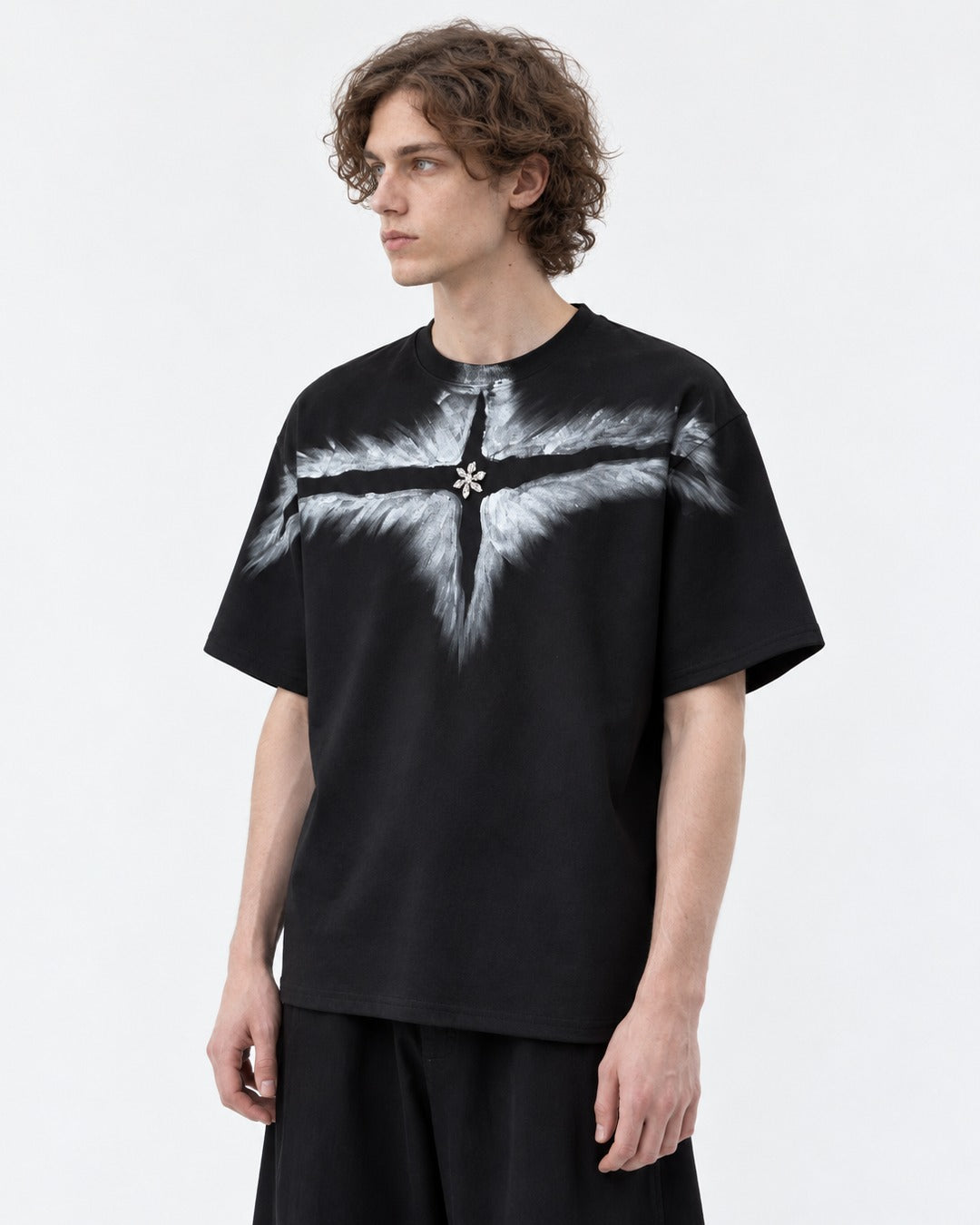 Crystal Wing Print T-Shirt