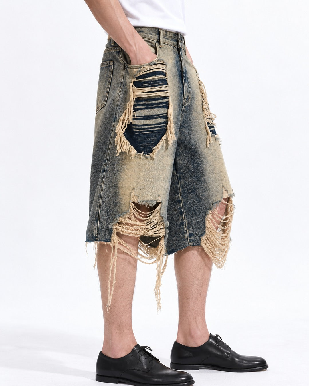 High Street Distressed Denim Shorts