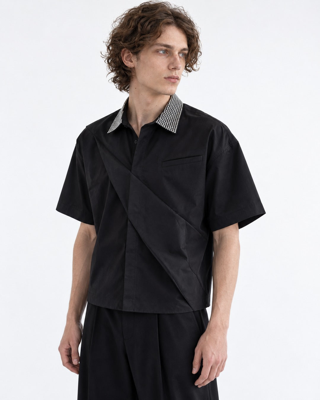 Deconstructed Rhinestone Shirt
