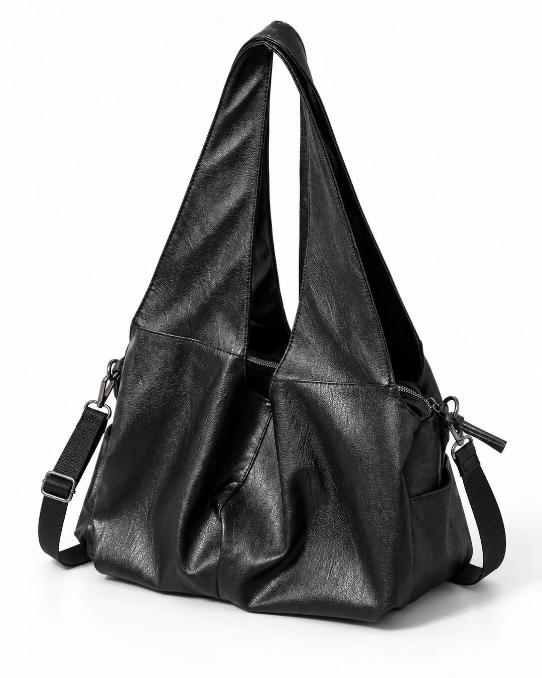 Pebbled Leather Slouch Tote