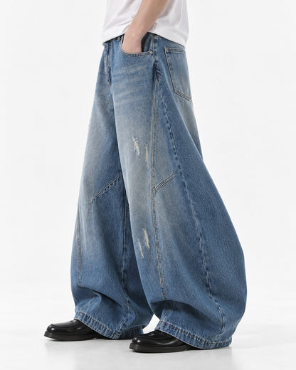 Faded Balloon Wide-Leg Jeans