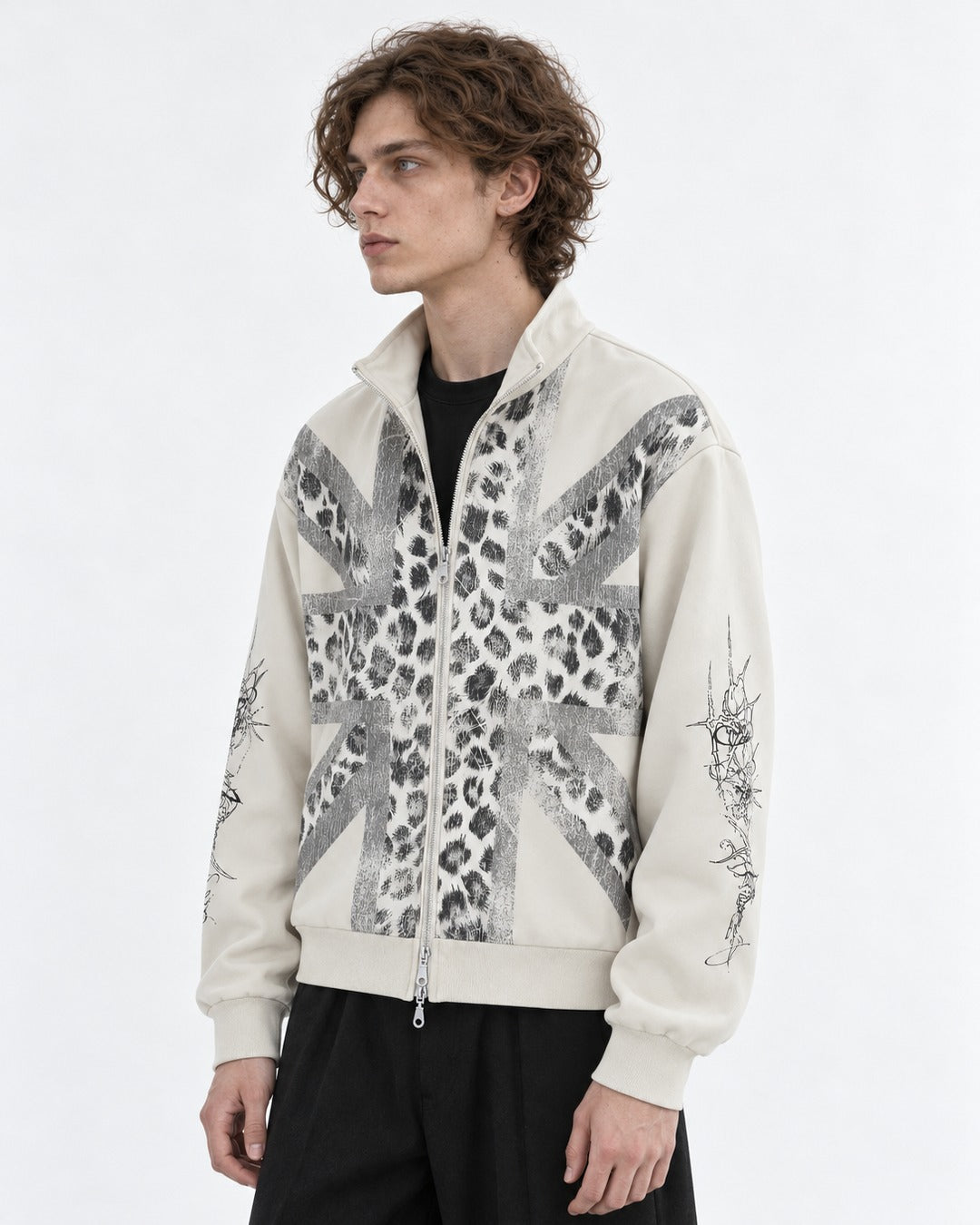 Leopard Union Jack Track Jacket