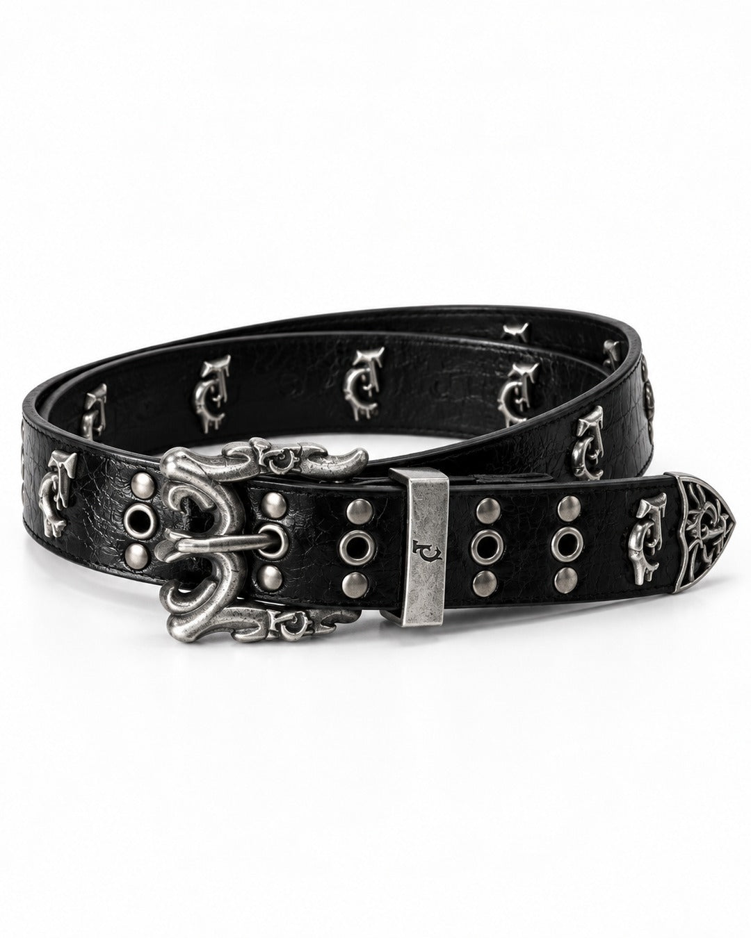 Gothic Scroll Stud Belt
