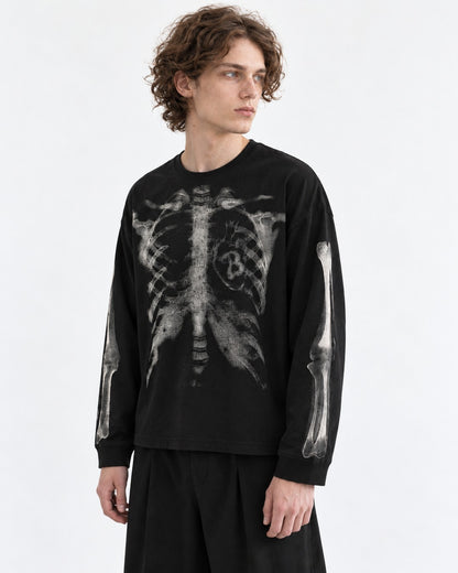 X-Ray Skeleton Print Long Sleeve Tee
