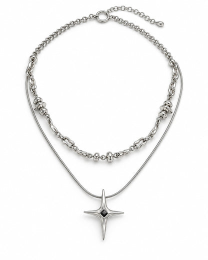 Starburst Double Chain Necklace
