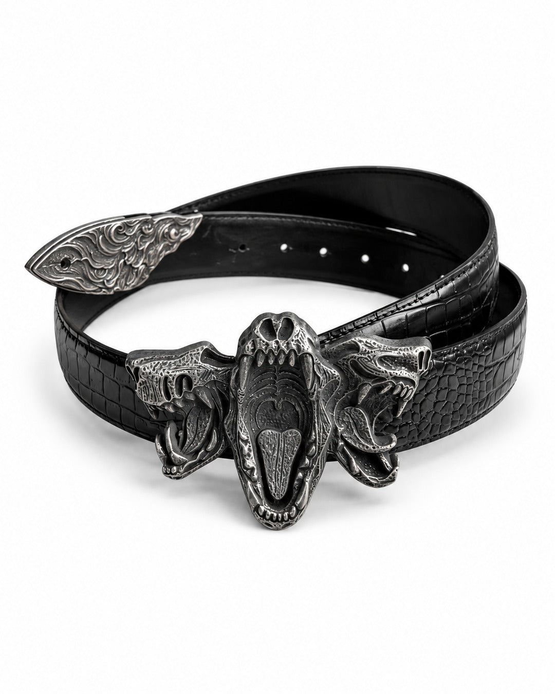 Triple Beast Head Buckle Belt