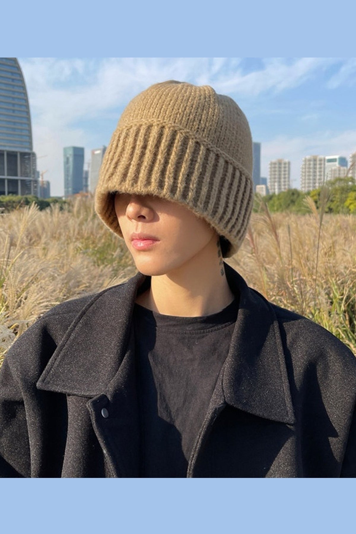 Chunky Knit Cuffed Beanie