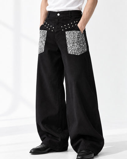 Leopard Patchwork Scimitar Jeans