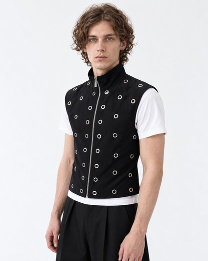 Black Metal Slim Vest