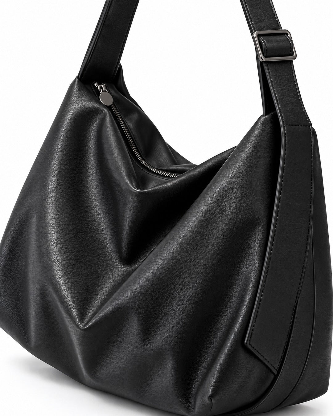 Slouchy Leather Hobo Bag