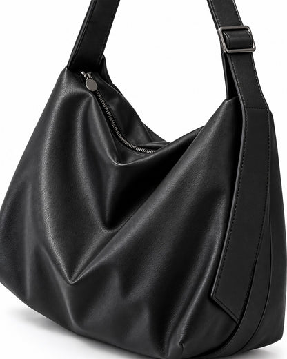 Slouchy Leather Hobo Bag