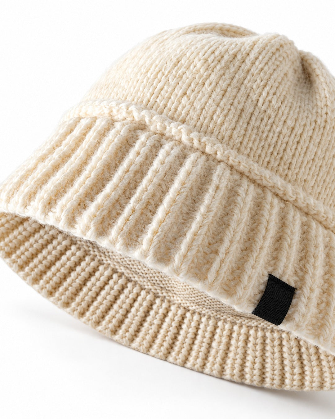 Ribbed Knit Fisherman Bucket Hat