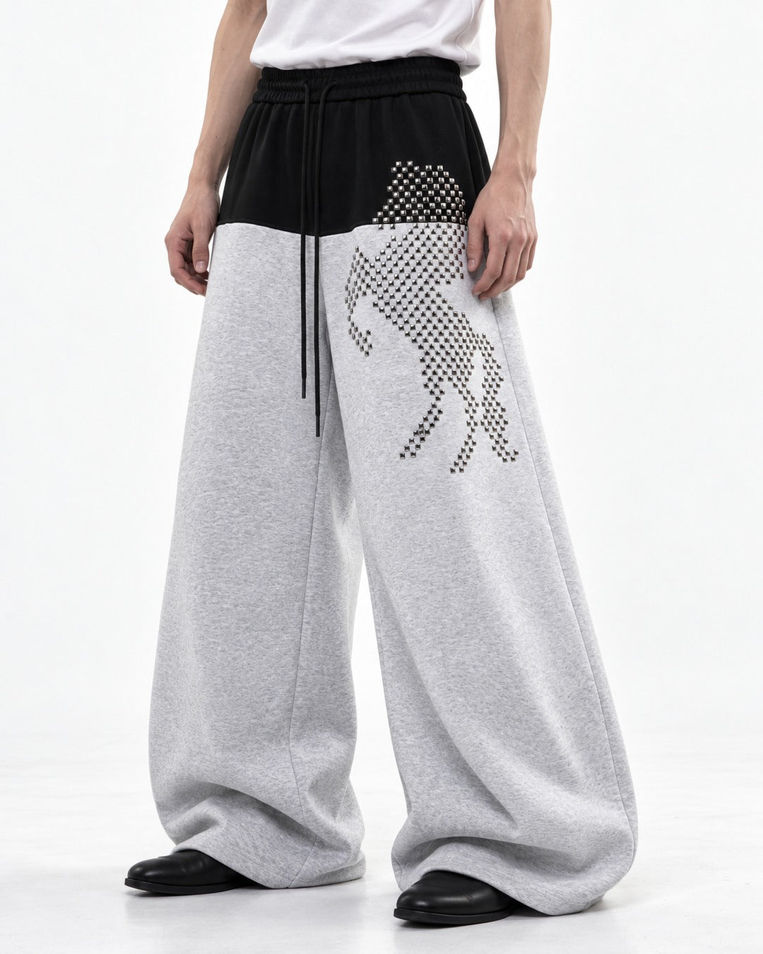 Studded Horse Wide Leg Sweatpants
