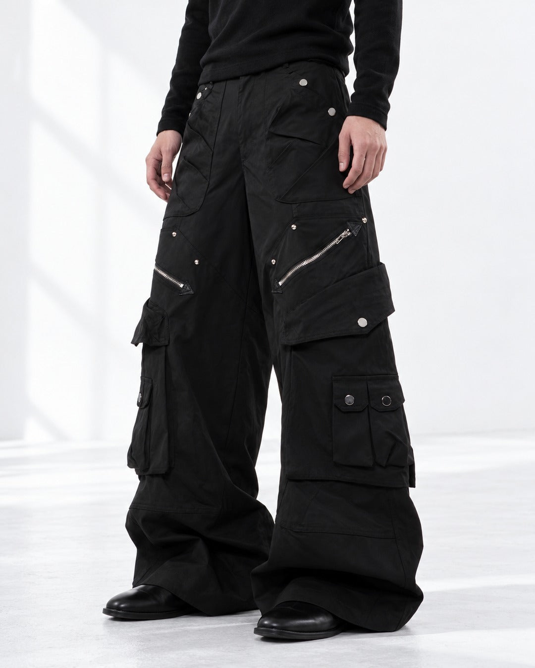 Zip Pocket Wide Cargo Pants