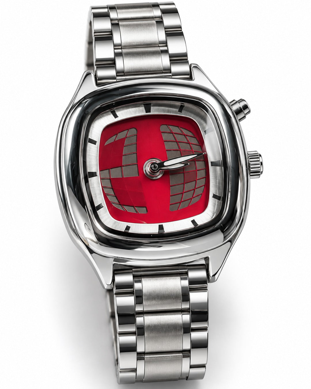 Square Scroll Dial Watch