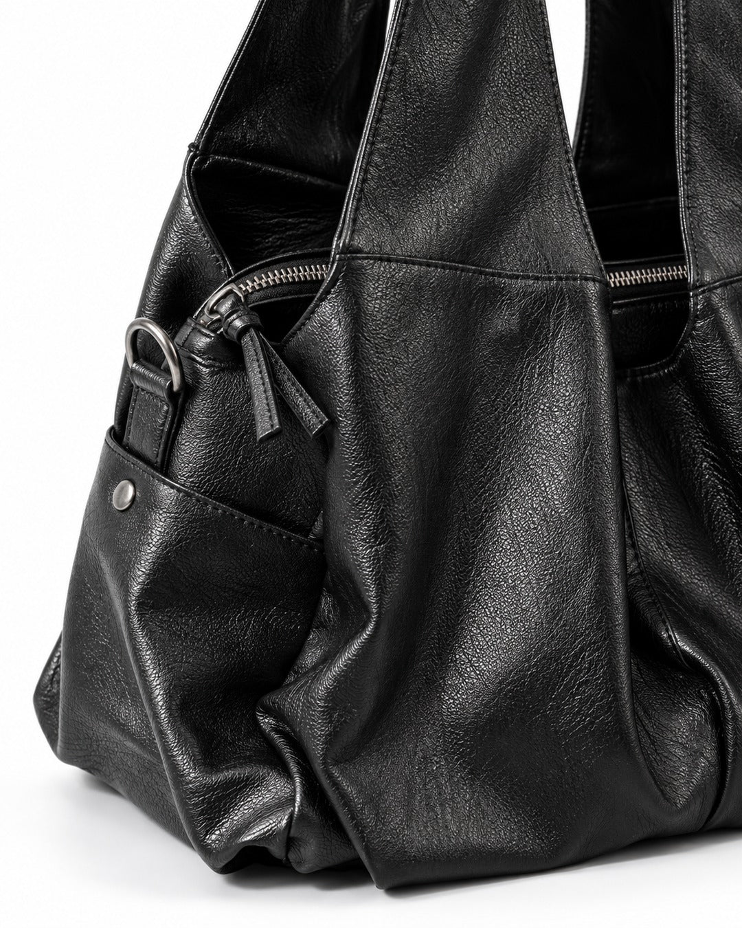 Pebbled Leather Slouch Tote