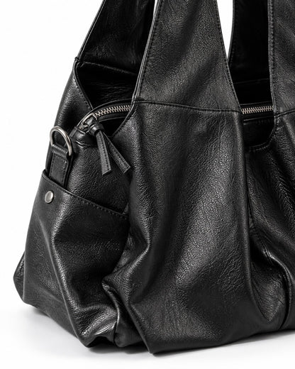 Pebbled Leather Slouch Tote