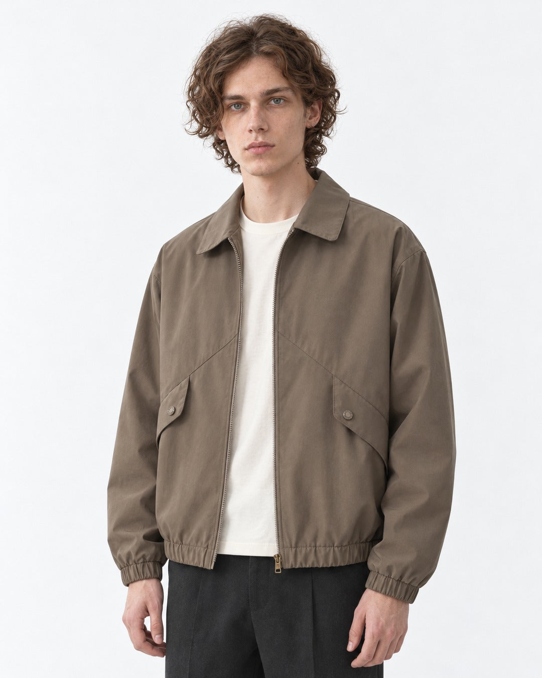 Flap-Pocket Harrington Jacket