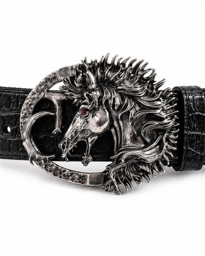 Horse Head Buckle Belt