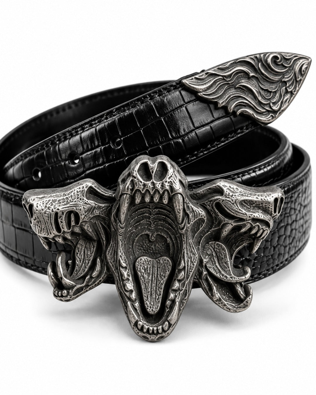 Triple Beast Head Buckle Belt