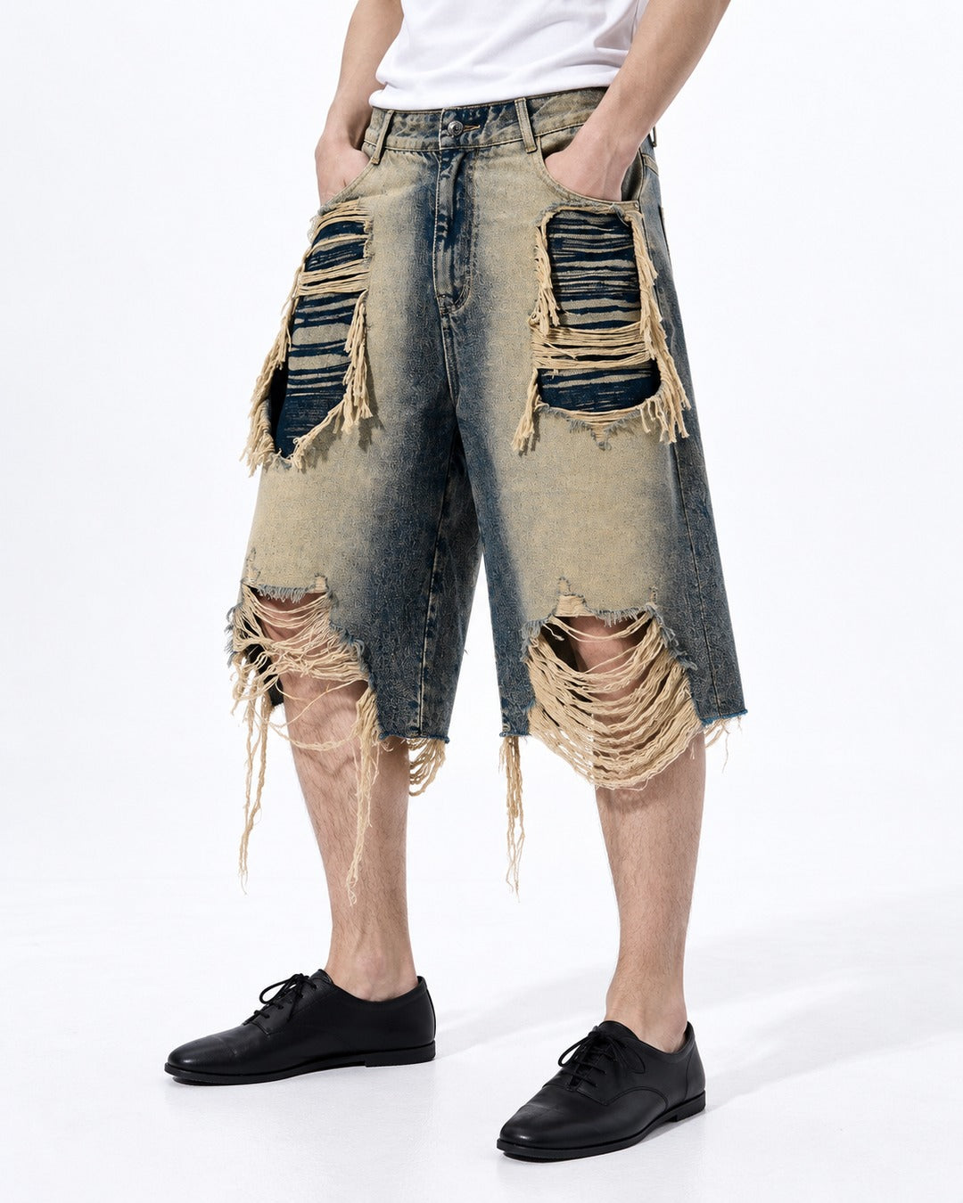 High Street Distressed Denim Shorts