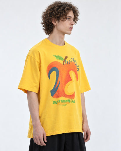 Abstract Apple Print Oversized T-Shirt