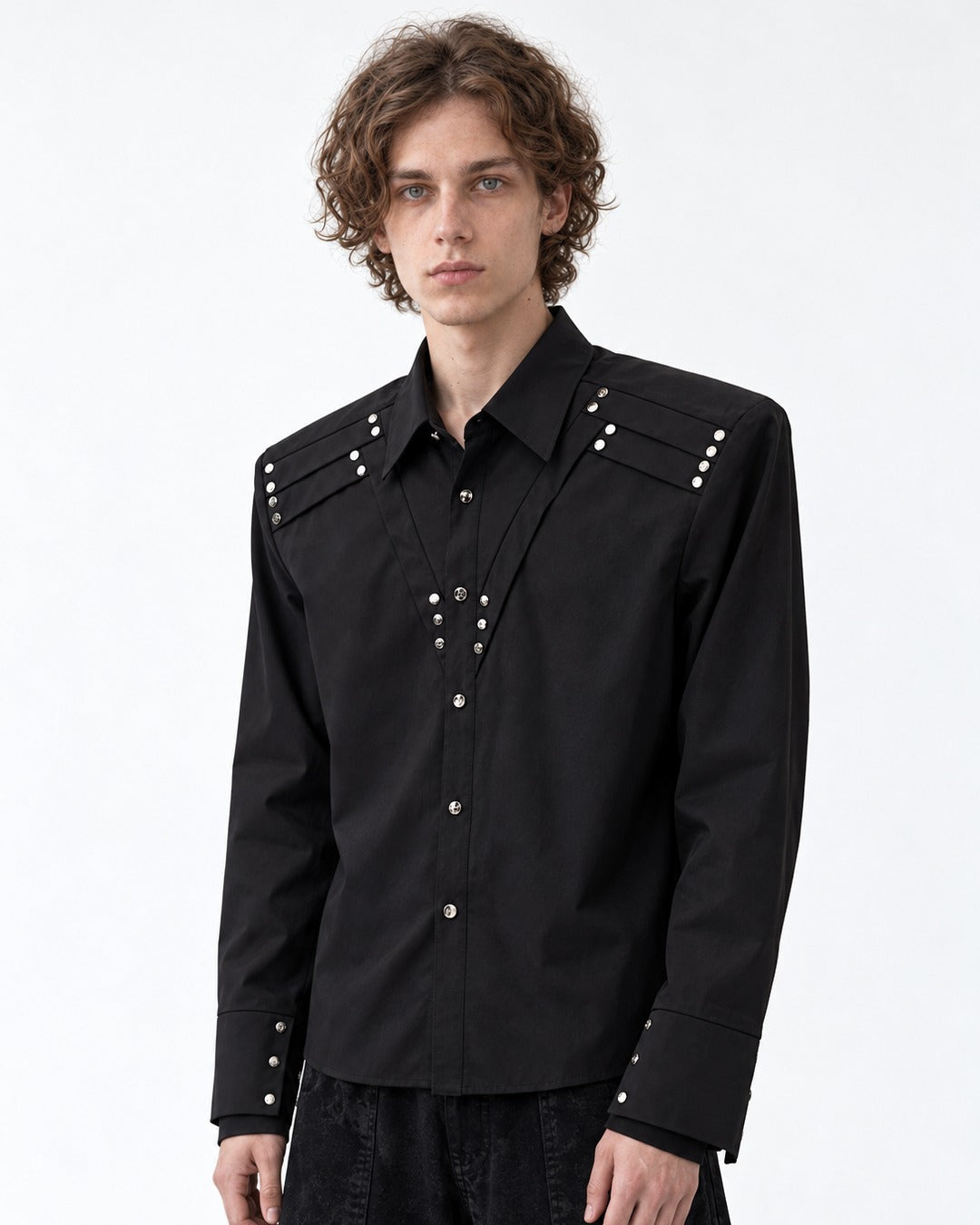 Structured Shoulder Rivet Shirt